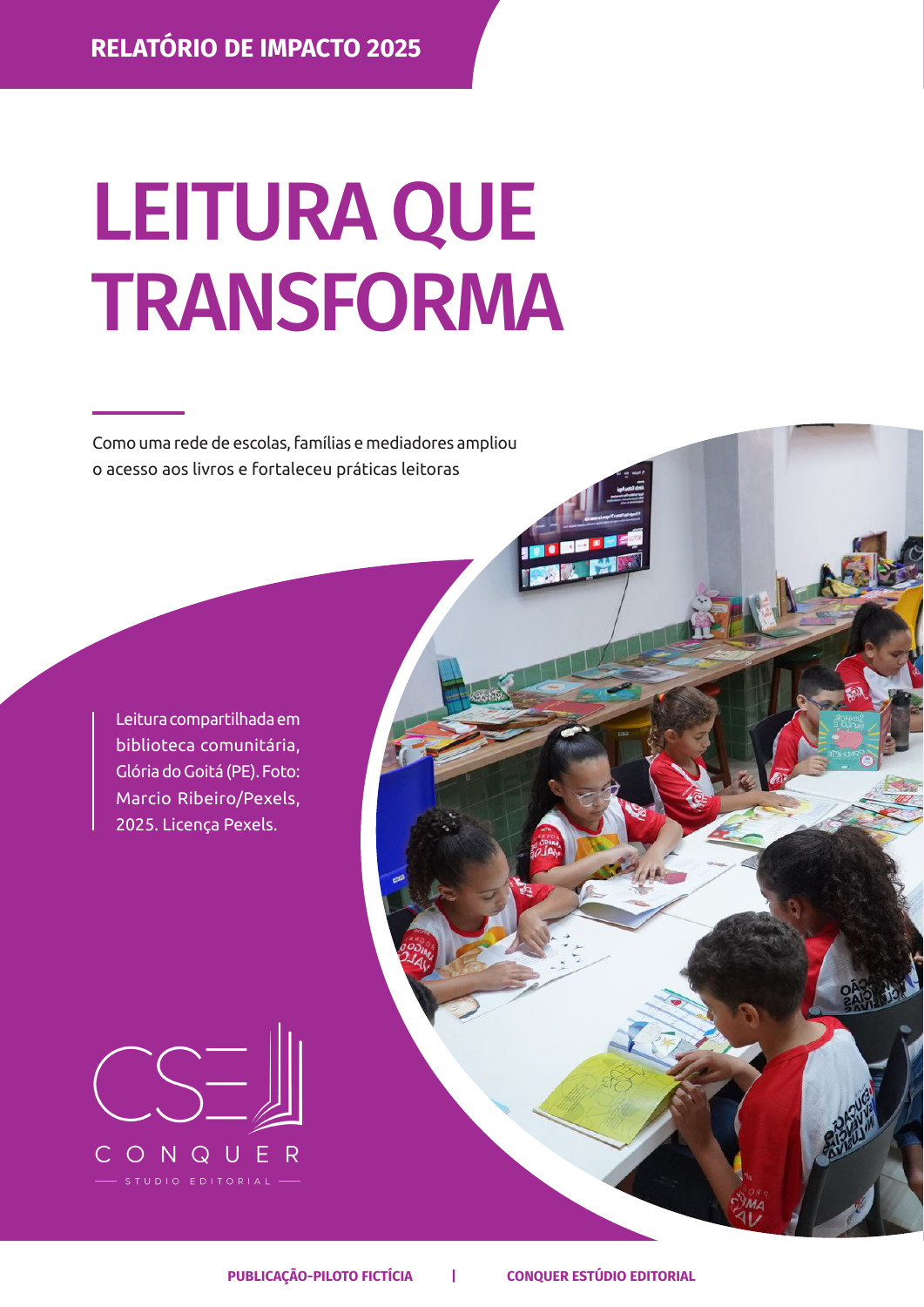 Capa do projeto piloto Leitura que transforma